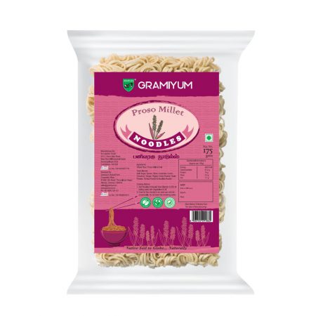 Why Millet Noodles? The best alternative for regular Noodles Millet Noodles are made out of 50% millet and 50% wheat. Wheat is being added to give the binding and texture for noodles. Less amount of gluten compared to the other Instant noodles available in the market. Vegan, Non-Fried (baked), and Kids safe noodles. No MSG added, Preservatives and Chemical-free. Enjoy a Healthy Meal and say bye to Adulterated Noodles.